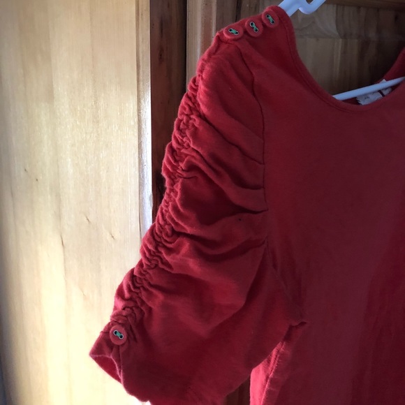 9-H15 stcl for Anthropologie shirt red orange sz M - Picture 2 of 5